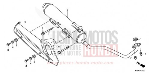 EXHAUST MUFFLER WW125EX2C de 2012